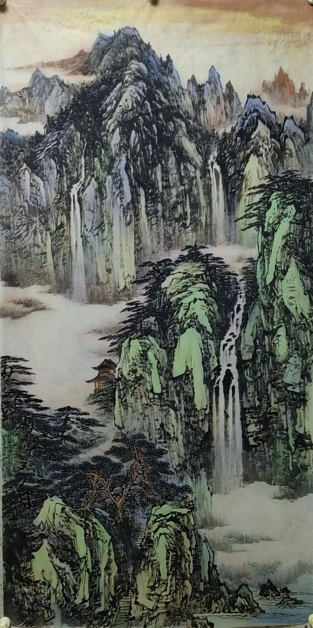 花勇兵山水画赏析：笔揽烟霞开远岫，墨凝丘壑见清襟（图15）