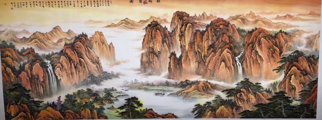 花勇兵山水画赏析：笔揽烟霞开远岫，墨凝丘壑见清襟（图19）