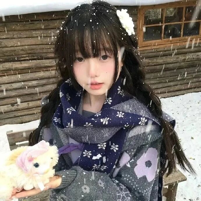 冬天少萝女生头像
