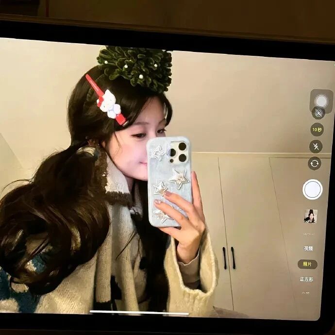 圣诞节自拍手机小众女生头像