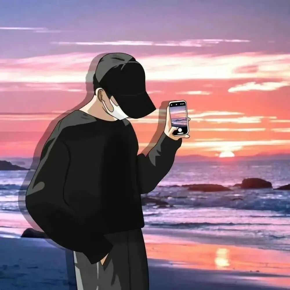 shouhuiqinglvtoued自拍手机手绘情侣头像