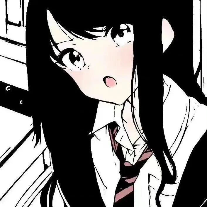 黑白动漫头像女