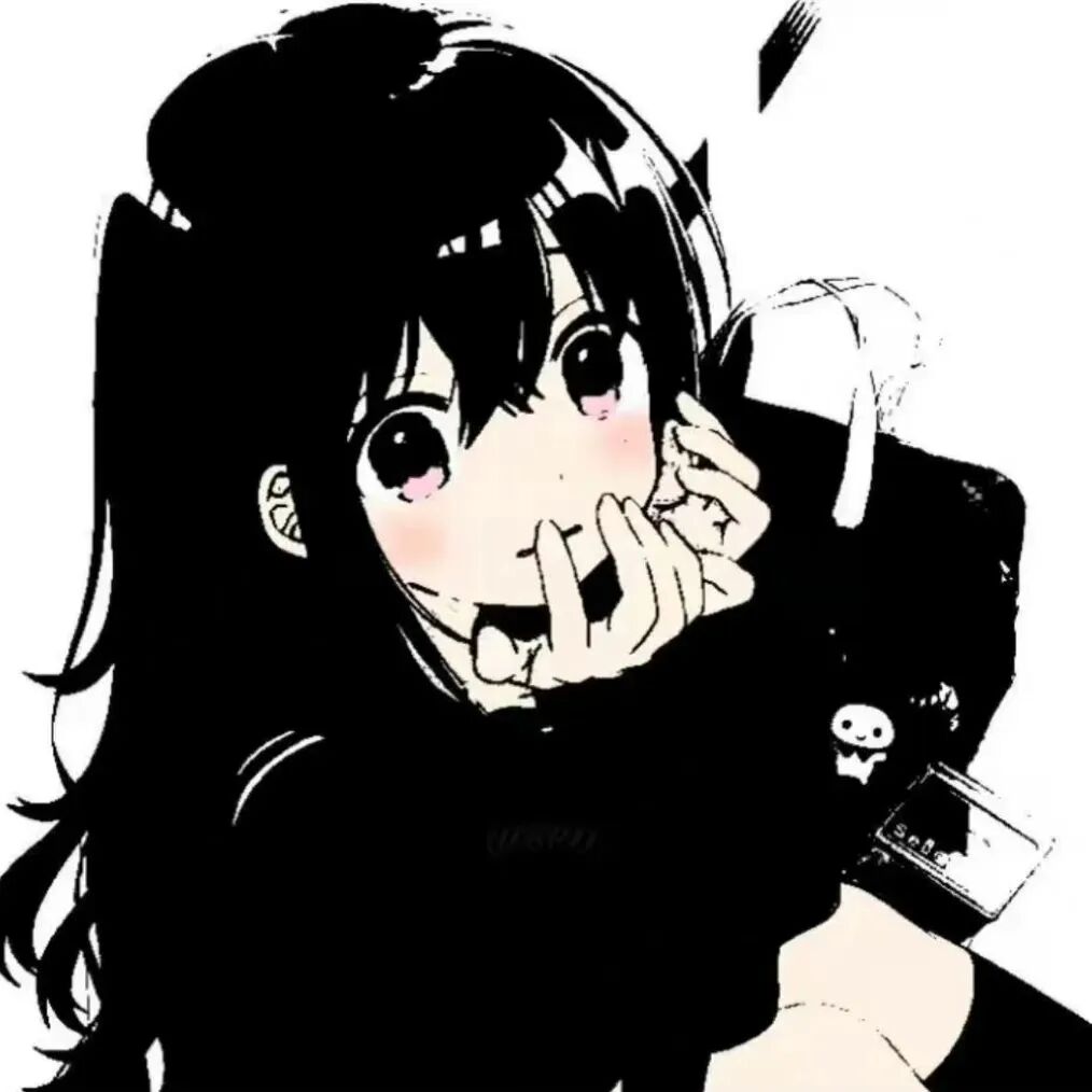 黑白动漫头像女