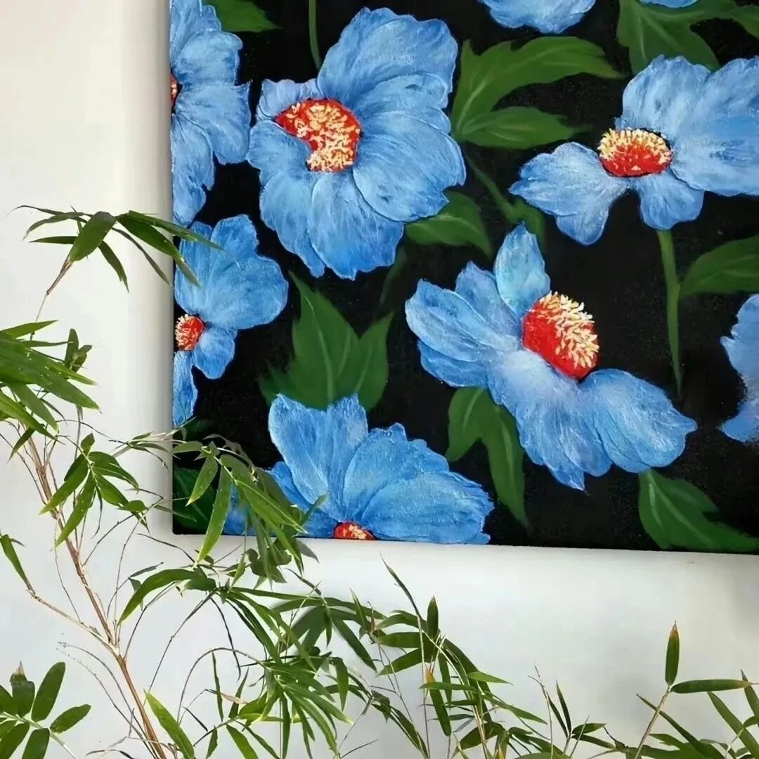 意境蓝色朋友圈背景图