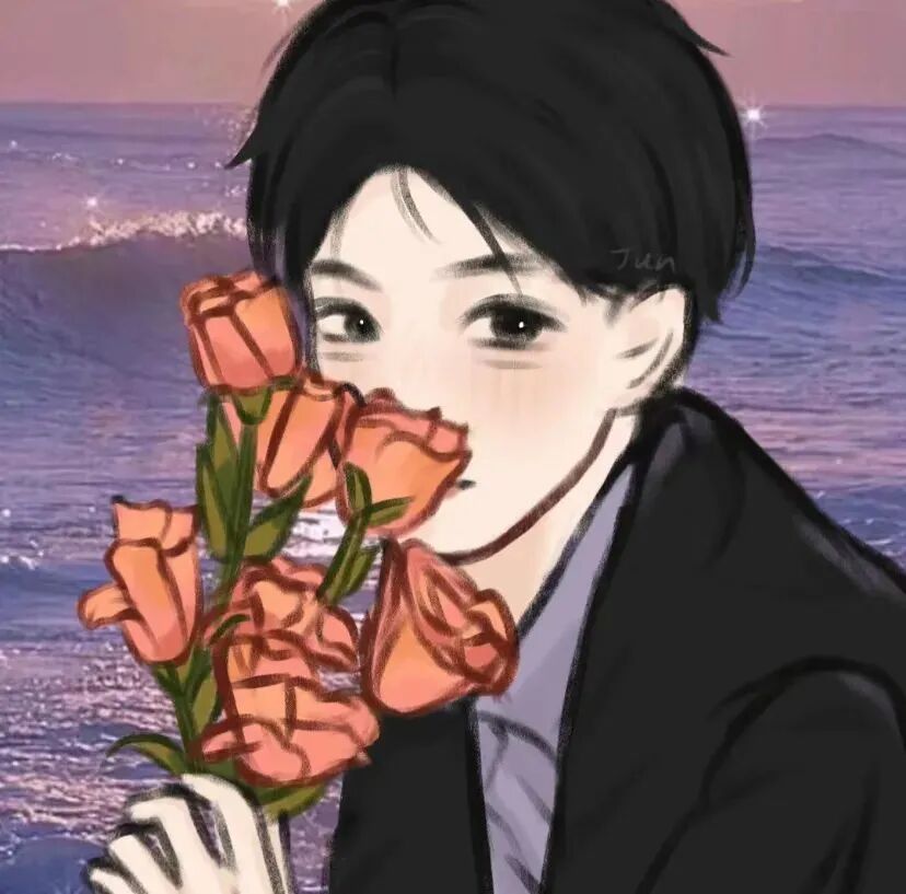 xjfgvradhlaopo鲜花手绘情侣头像