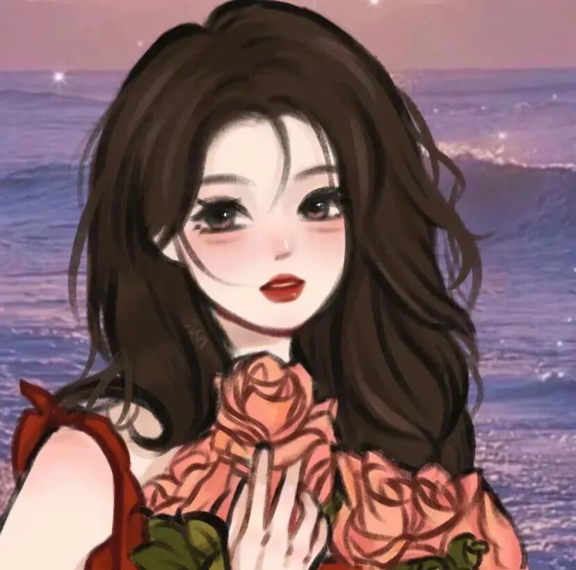 xjfgvradhlaopo鲜花手绘情侣头像
