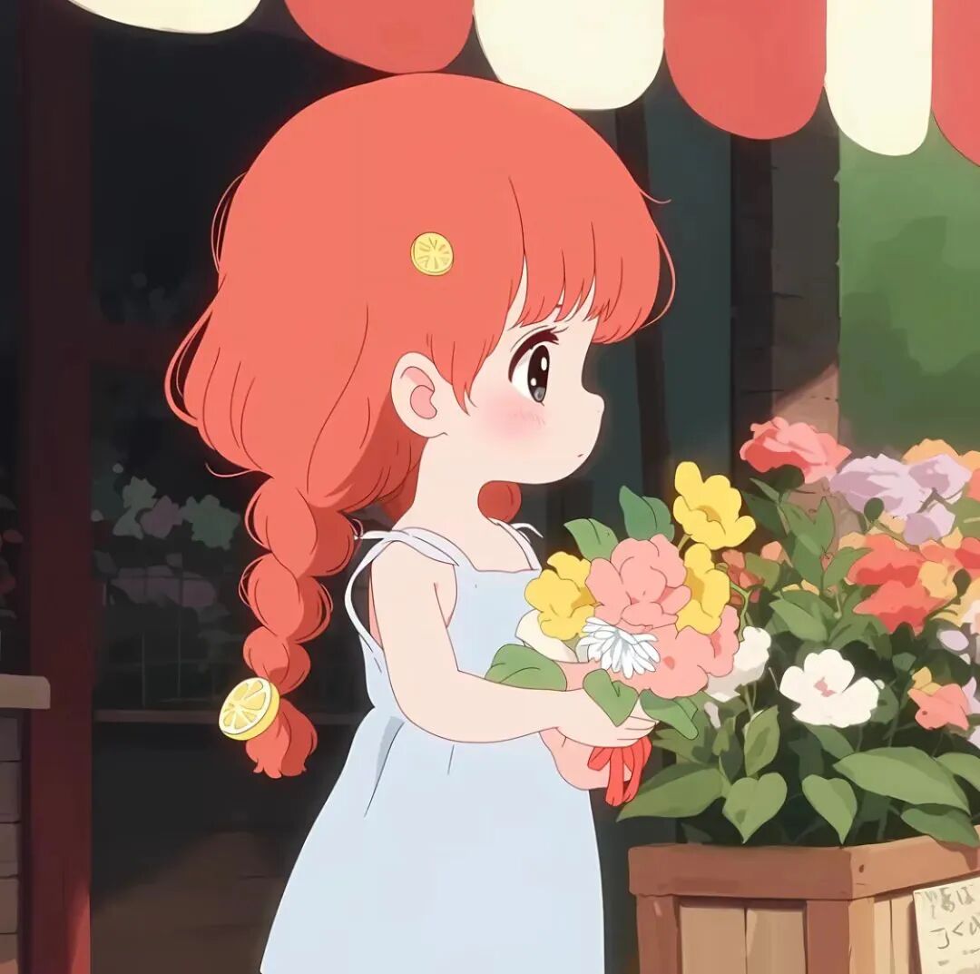 鲜花动漫头像女