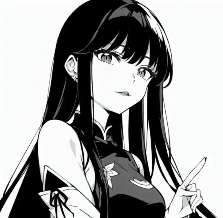 黑白御姐动漫头像女