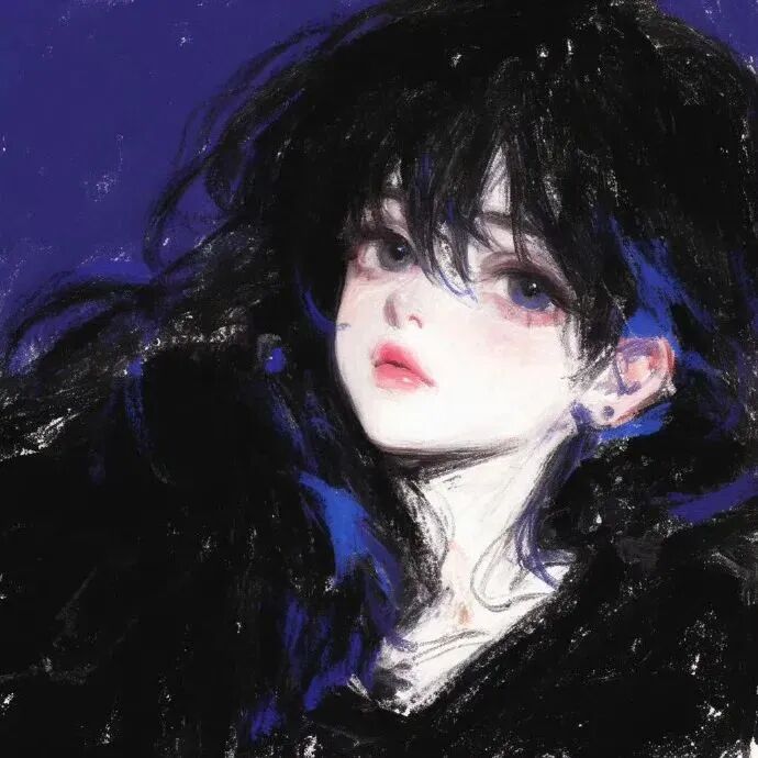 插画动漫头像女