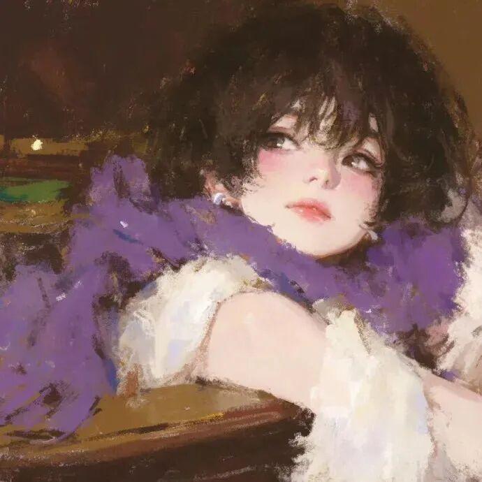插画动漫头像女