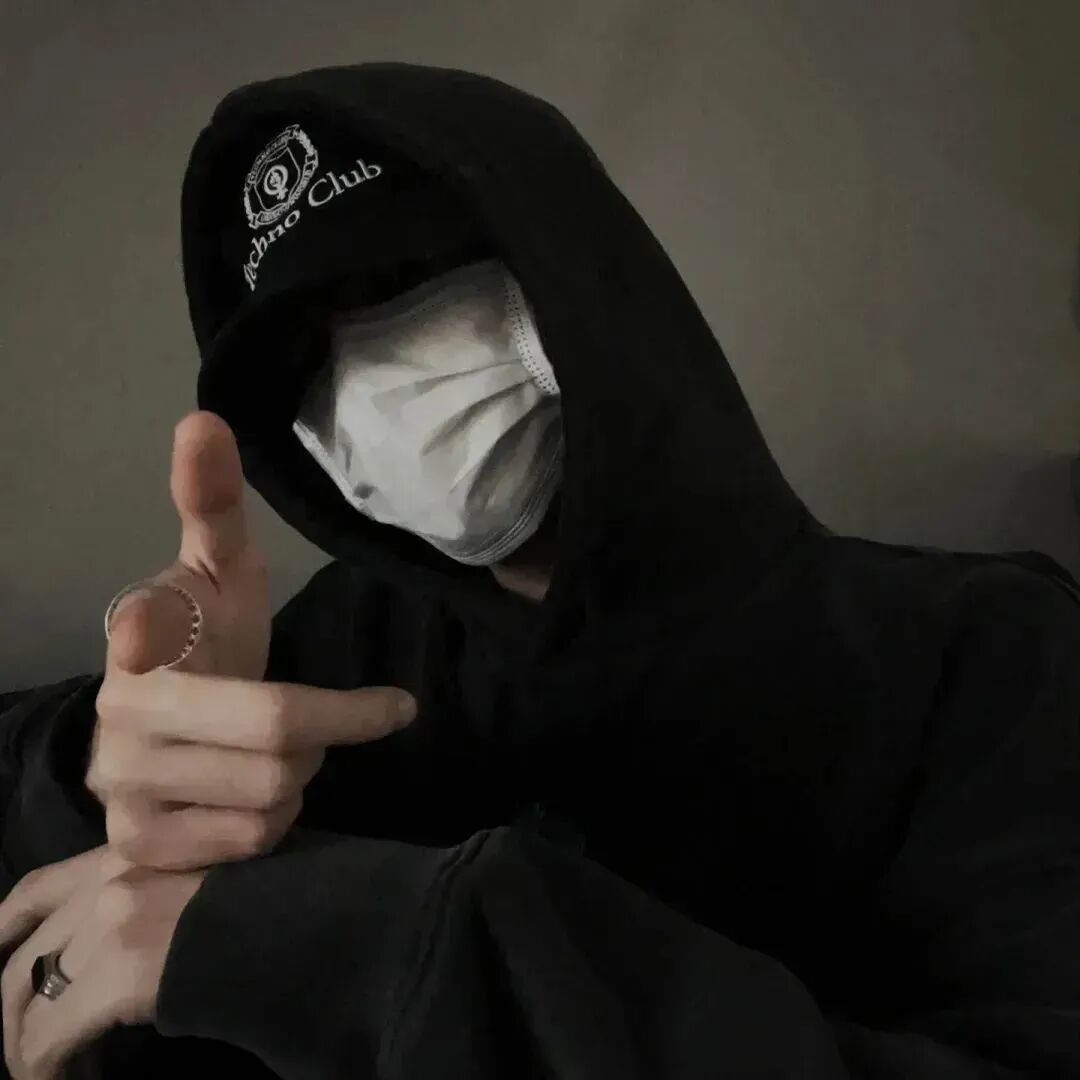 手势痞帅不露脸男生头像