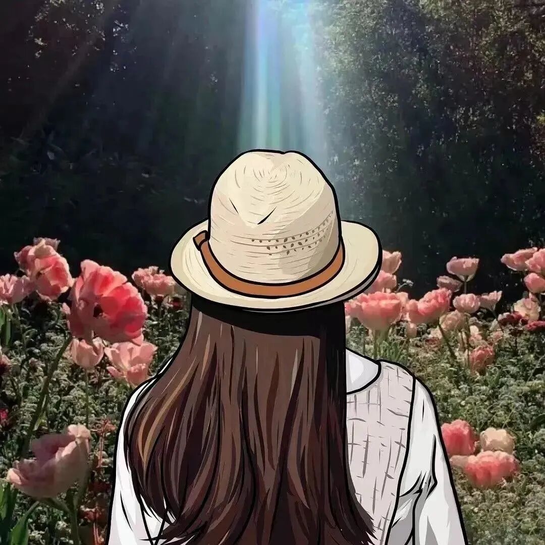 zanghuabeiyinqixi鲜花手绘情侣头像