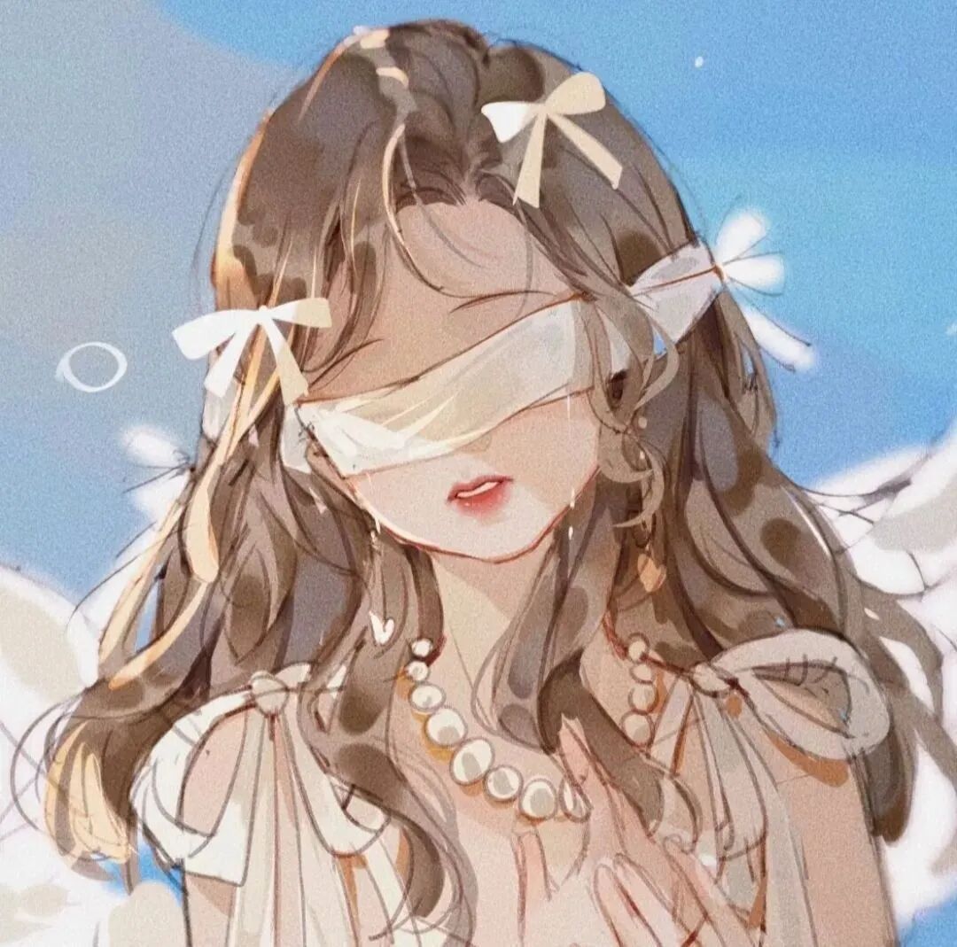 蒙眼温柔动漫头像女