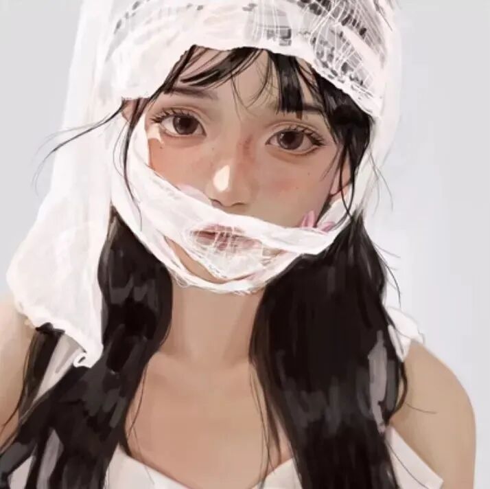 温柔手绘动漫头像女