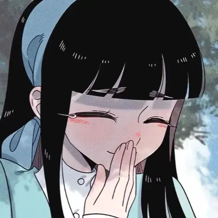 捂嘴笑甜妹动漫头像女
