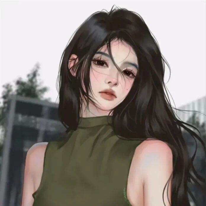 温柔手绘动漫头像女
