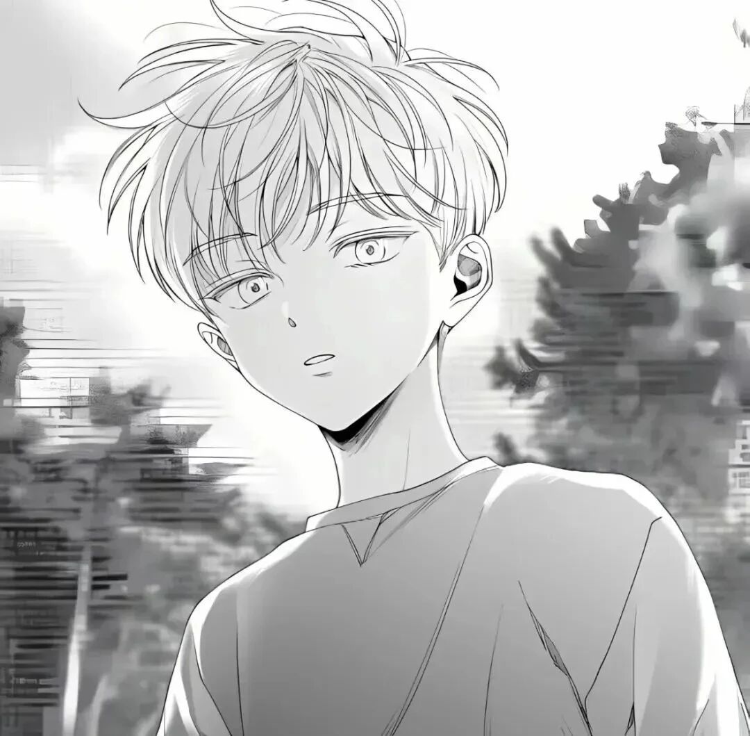 黑白动漫头像男