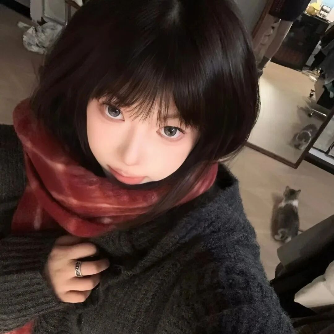 冬天围巾小众女生头像
