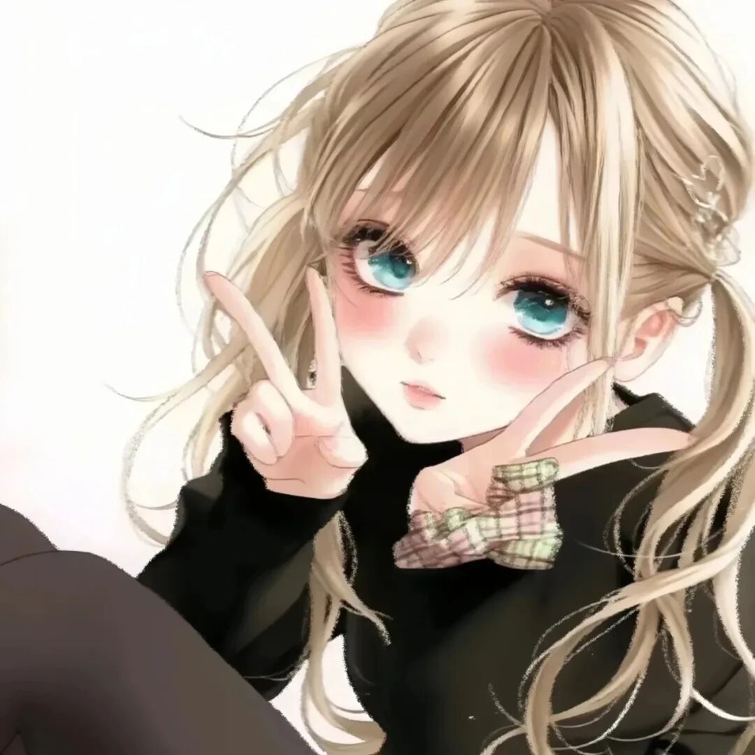 剪刀手古早感动漫头像女