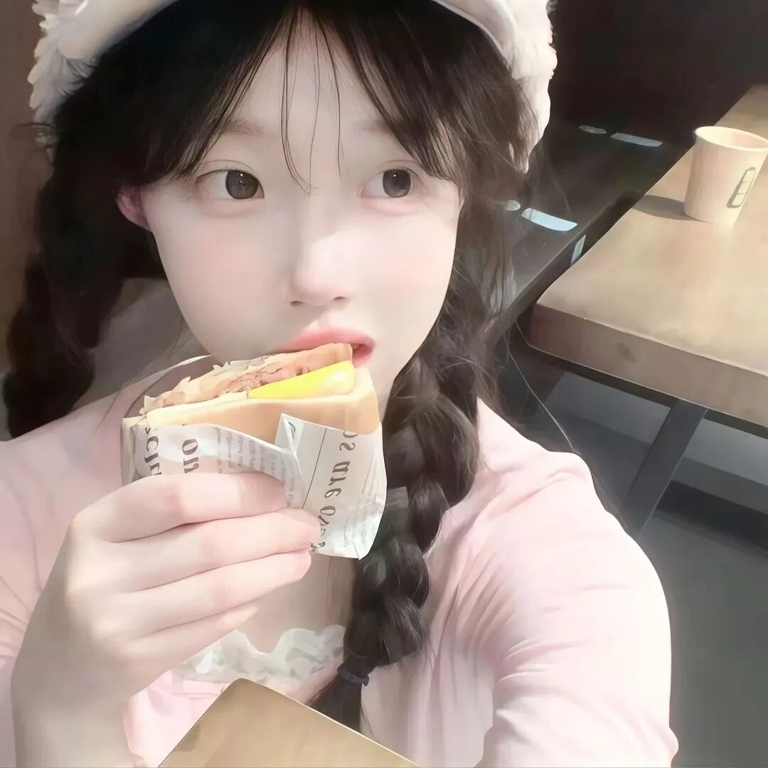 吃饭甜妹女生头像