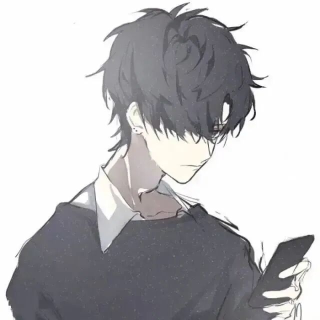 黑白动漫头像男