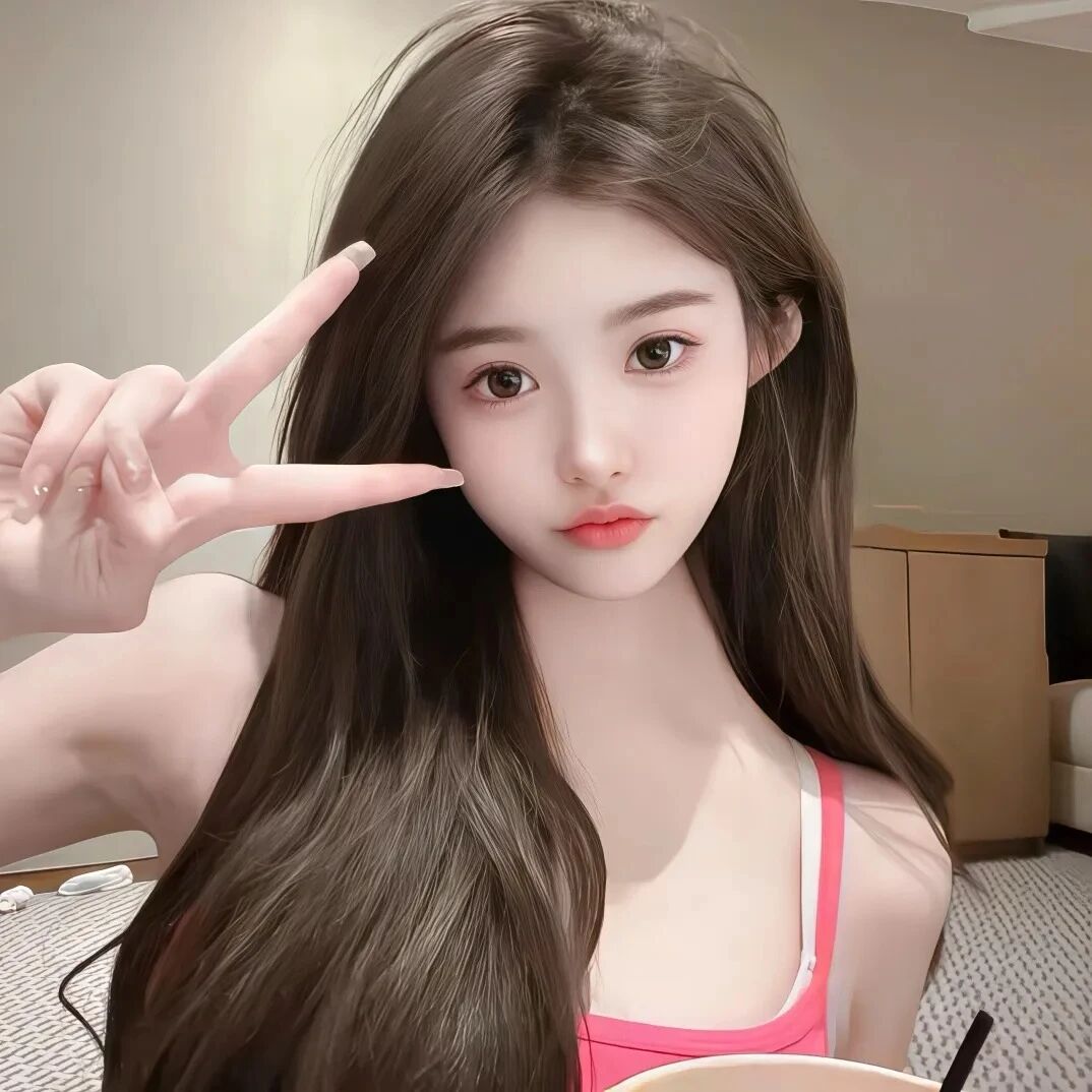 剪刀手纯欲女生头像