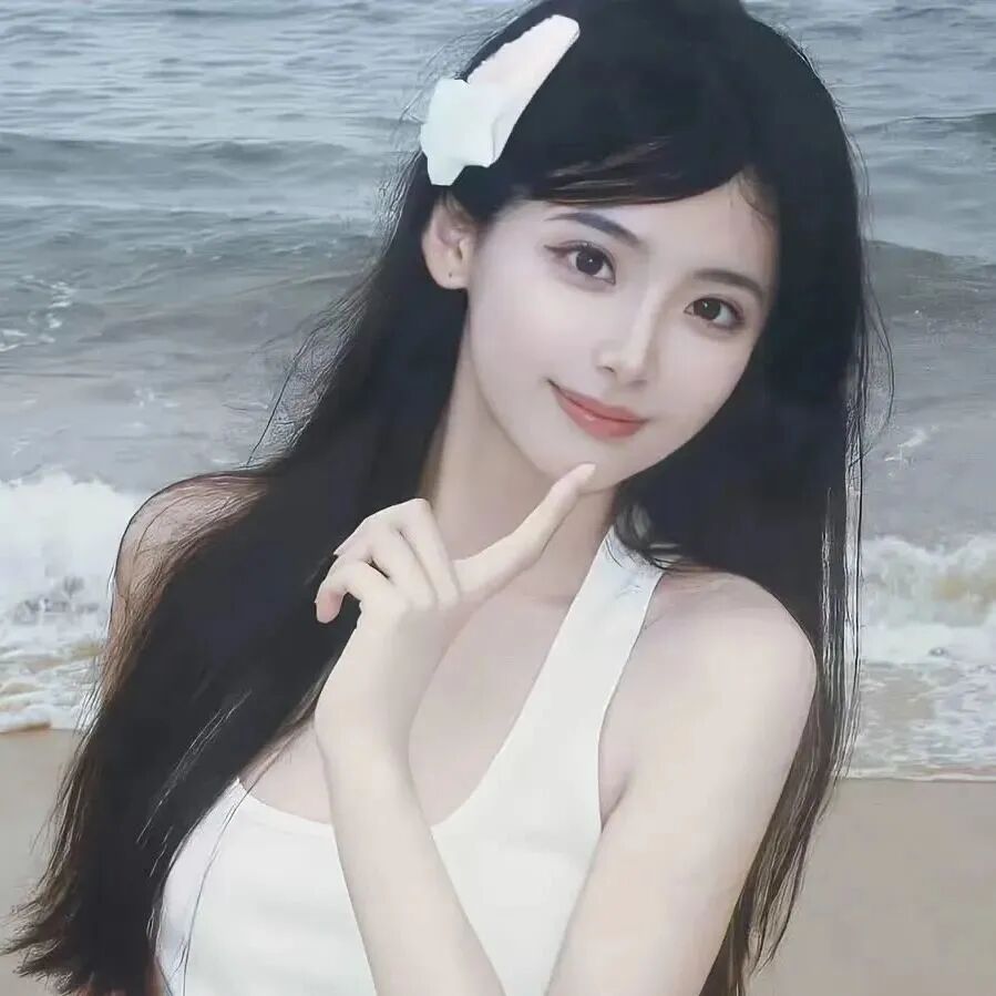 海边温柔女生头像