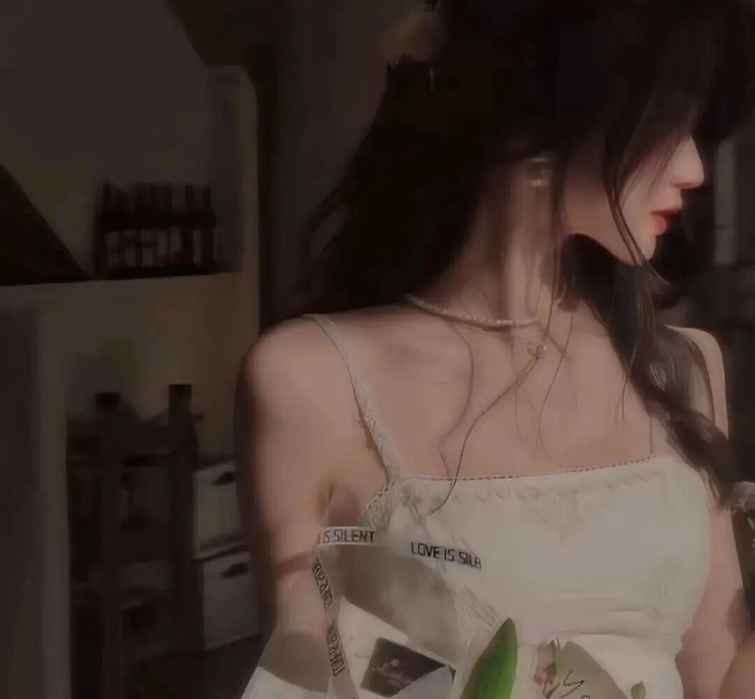 温柔侧脸女生头像