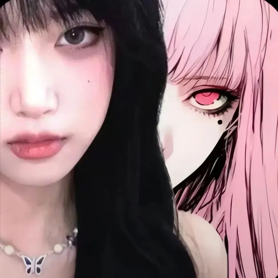 漫画背景个性女生头像