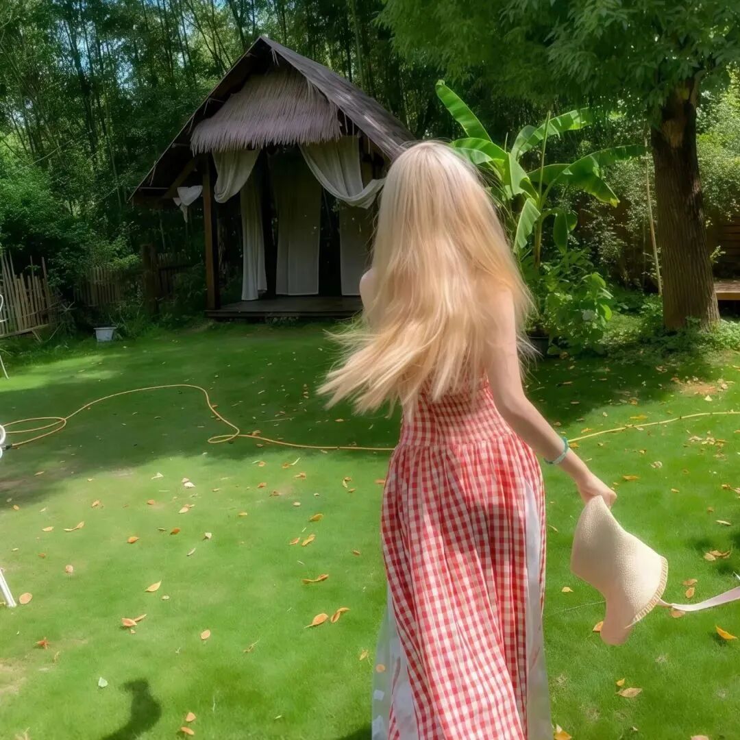小清新背影不露脸女生头像