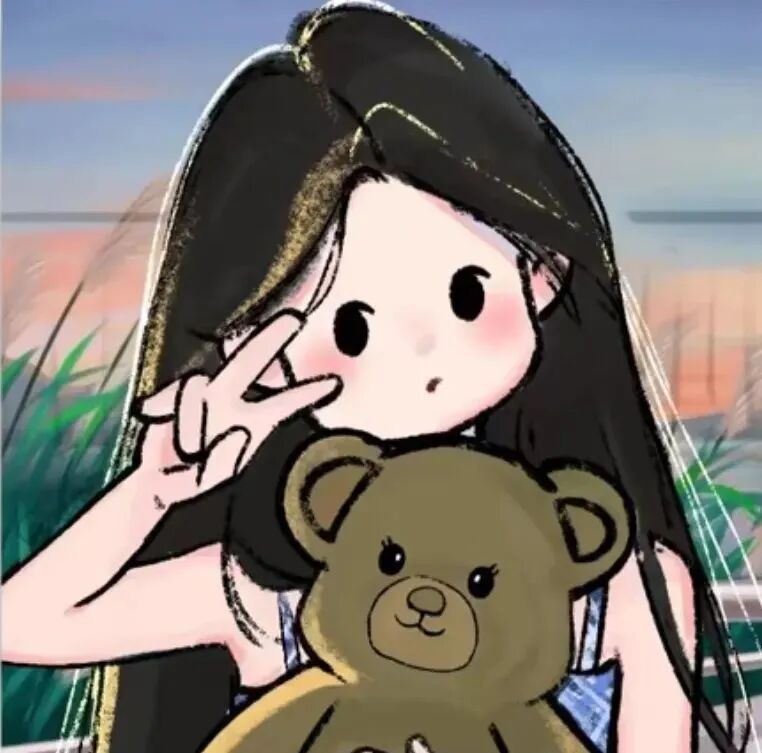 cdnguhuafenqixi可爱插画情侣头像