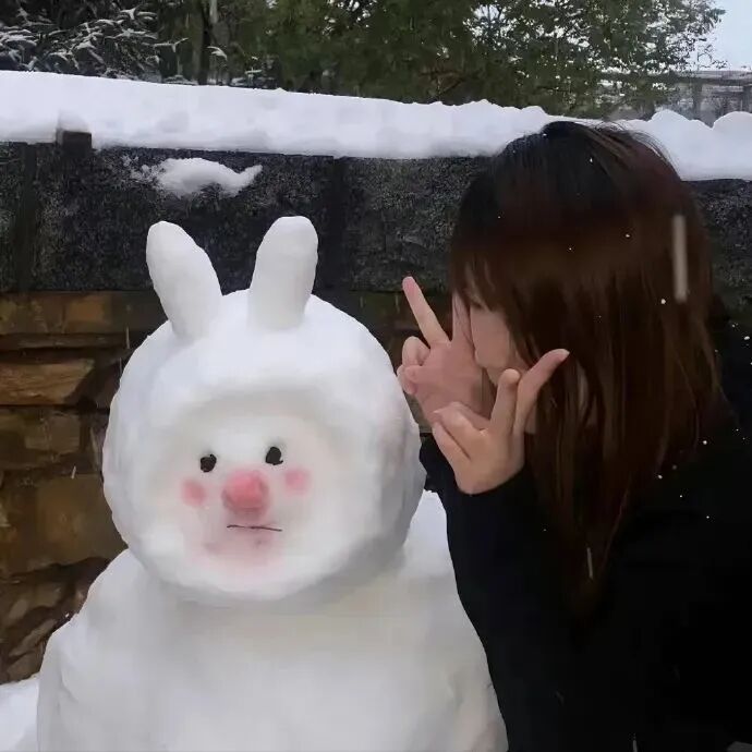 bsrenxuerenlianren对象不是人冬天雪人动漫情侣头像