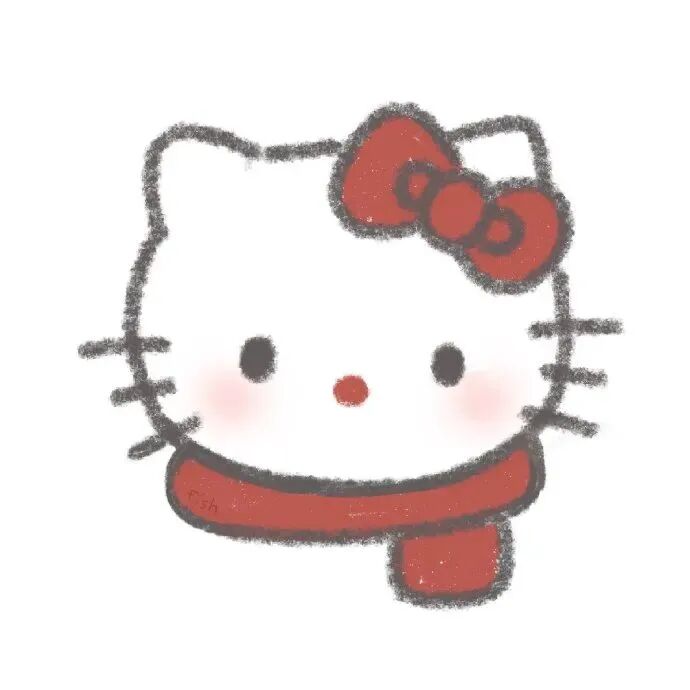 白底圣诞节三丽鸥kt猫卡通头像
