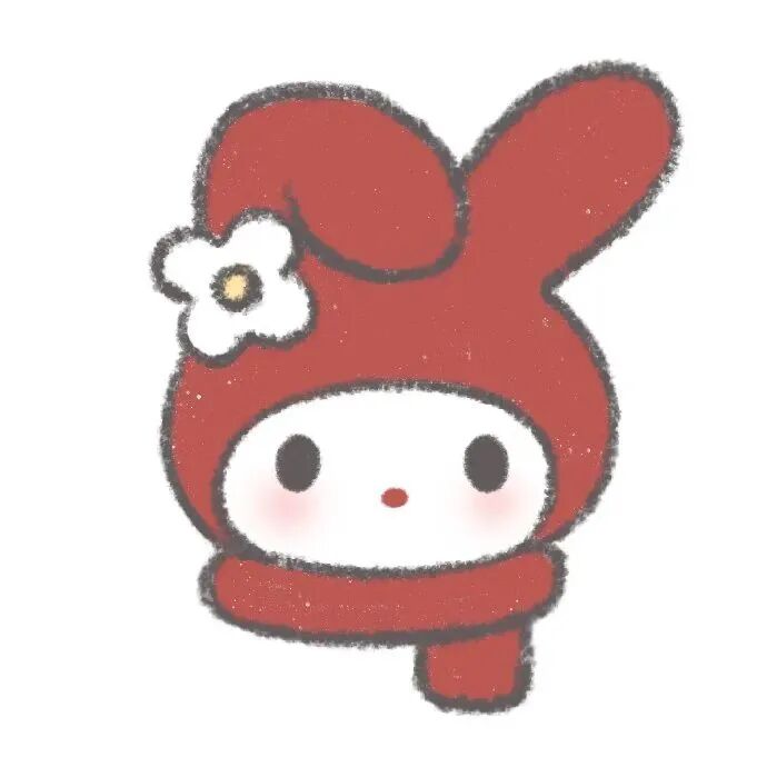 白底圣诞节三丽鸥k美乐蒂卡通头像