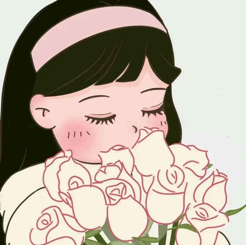 xhuahgxiaopaituo鲜花手绘情侣头像