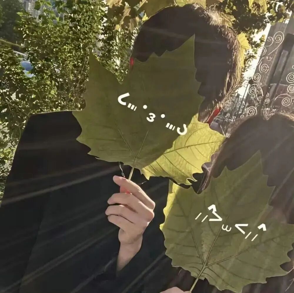 shuzngutyeloduoliya树叶真人情侣头像