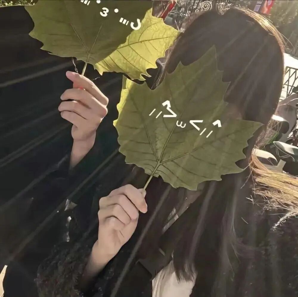 shuzngutyeloduoliya树叶真人情侣头像