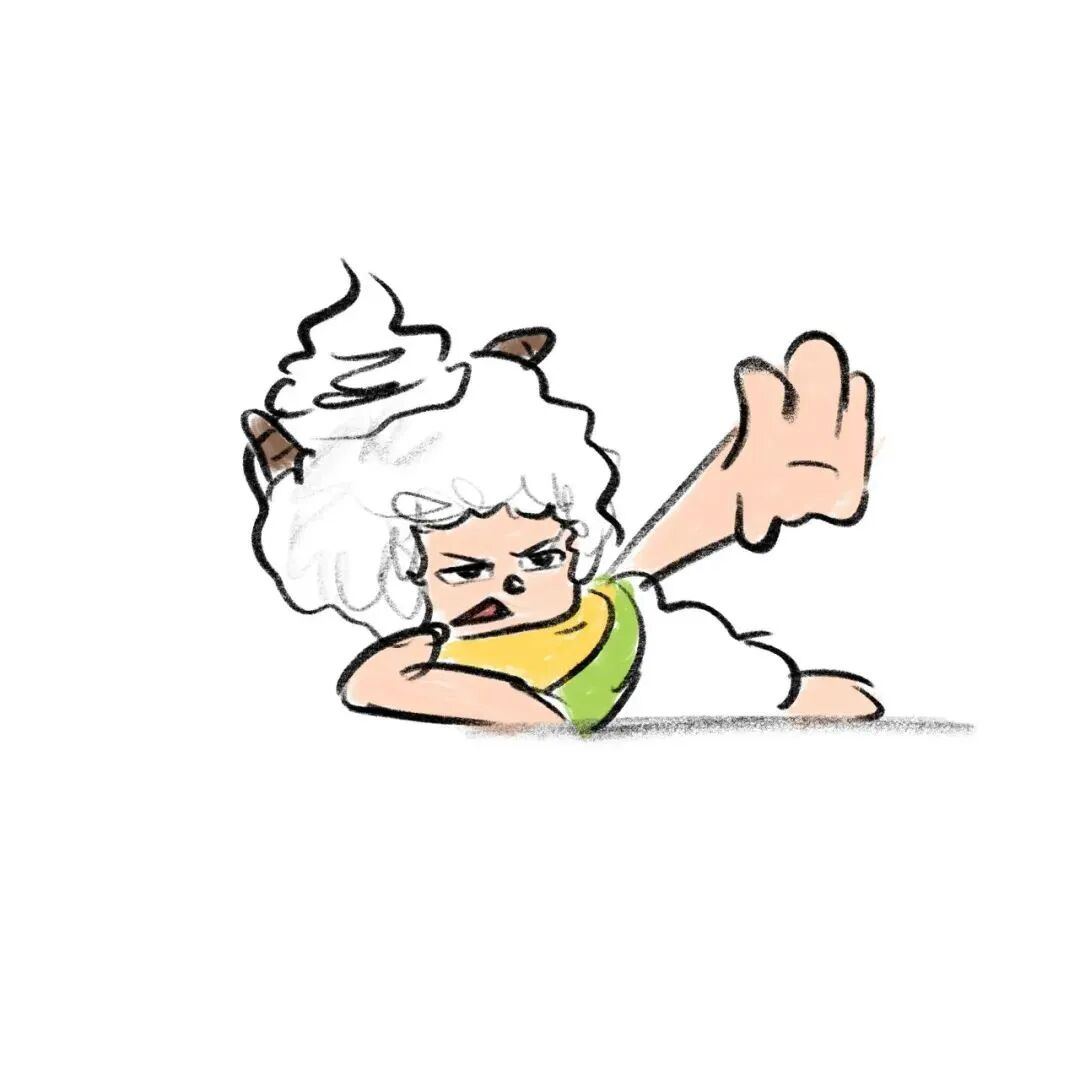 可爱懒羊羊白底卡通头像