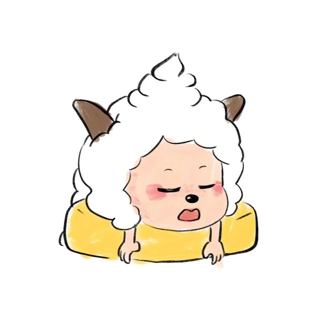 可爱懒羊羊白底卡通头像