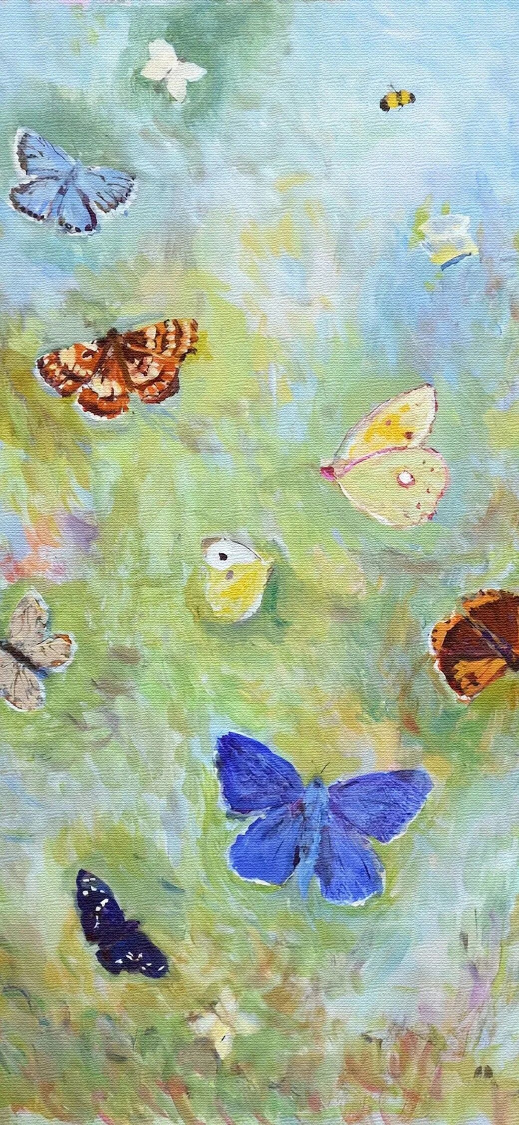 可爱蝴蝶插画壁纸