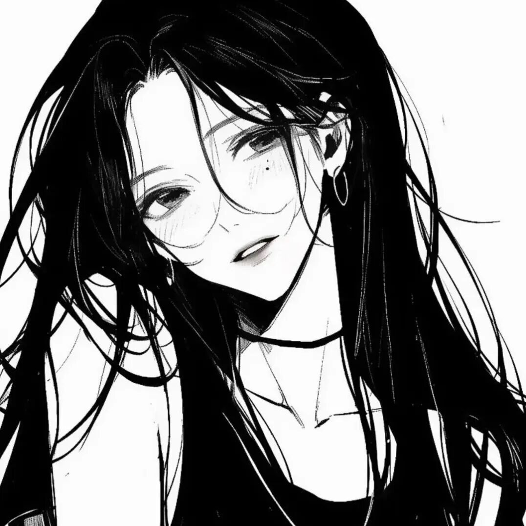 黑白动漫头像女