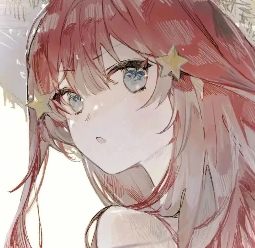 红色系温柔动漫头像女