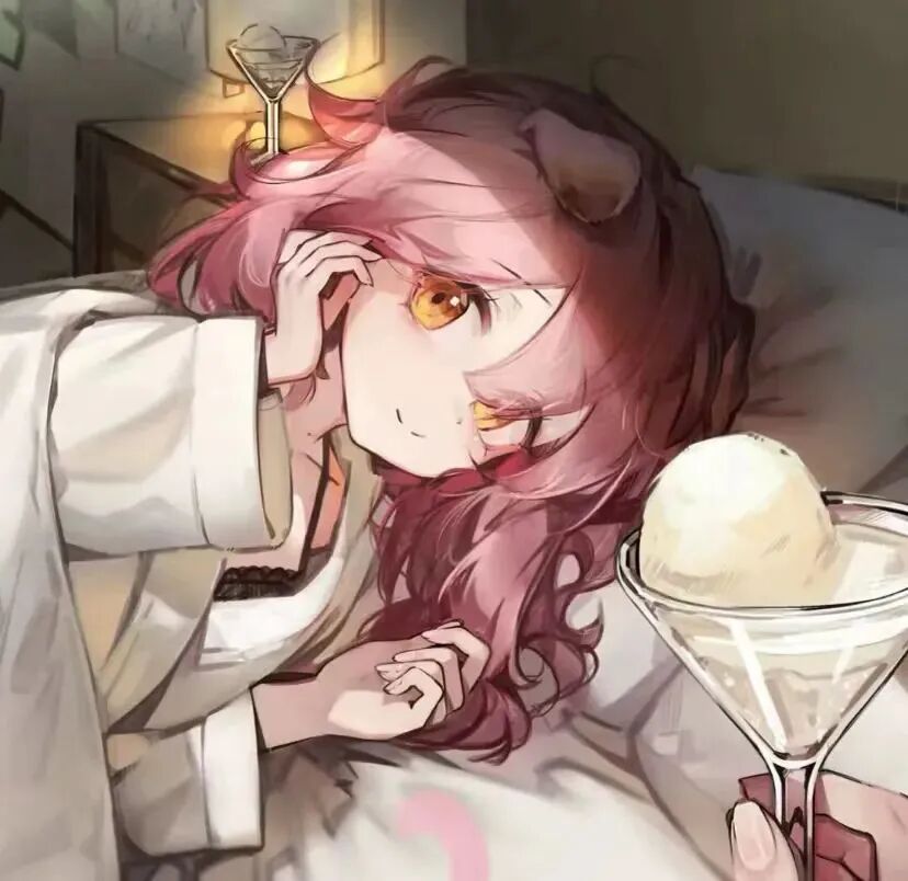 红色系呆萌动漫头像女