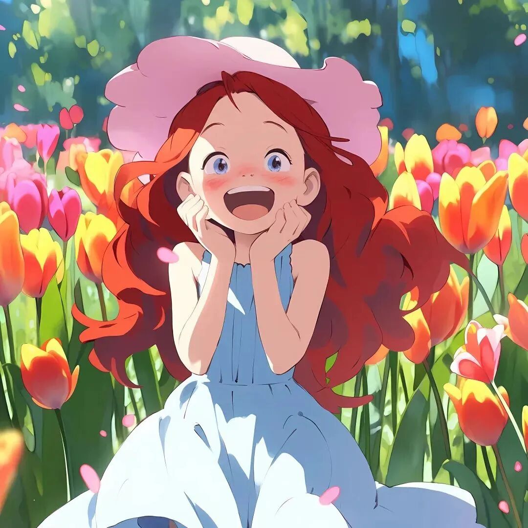 公主风鲜花动漫头像女
