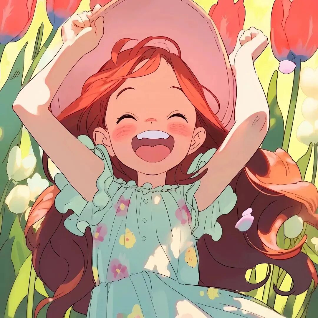 公主风鲜花动漫头像女
