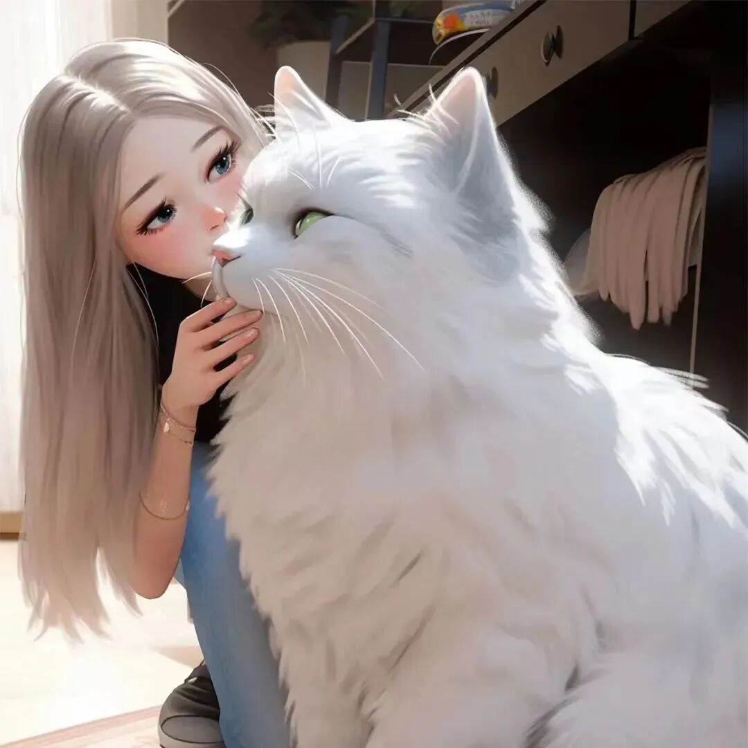 爱宠猫咪立体3D动漫头像女