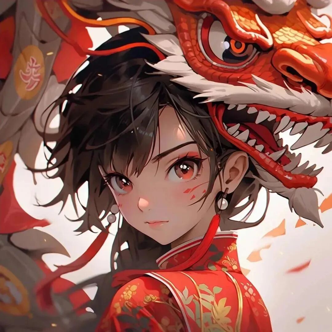 xinnianhenkugaiqing新年龙年炫酷动漫情侣头像