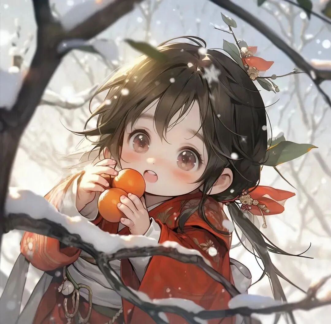 xinniandongjiemei新年冬天六人闺蜜头像动漫闺蜜头像