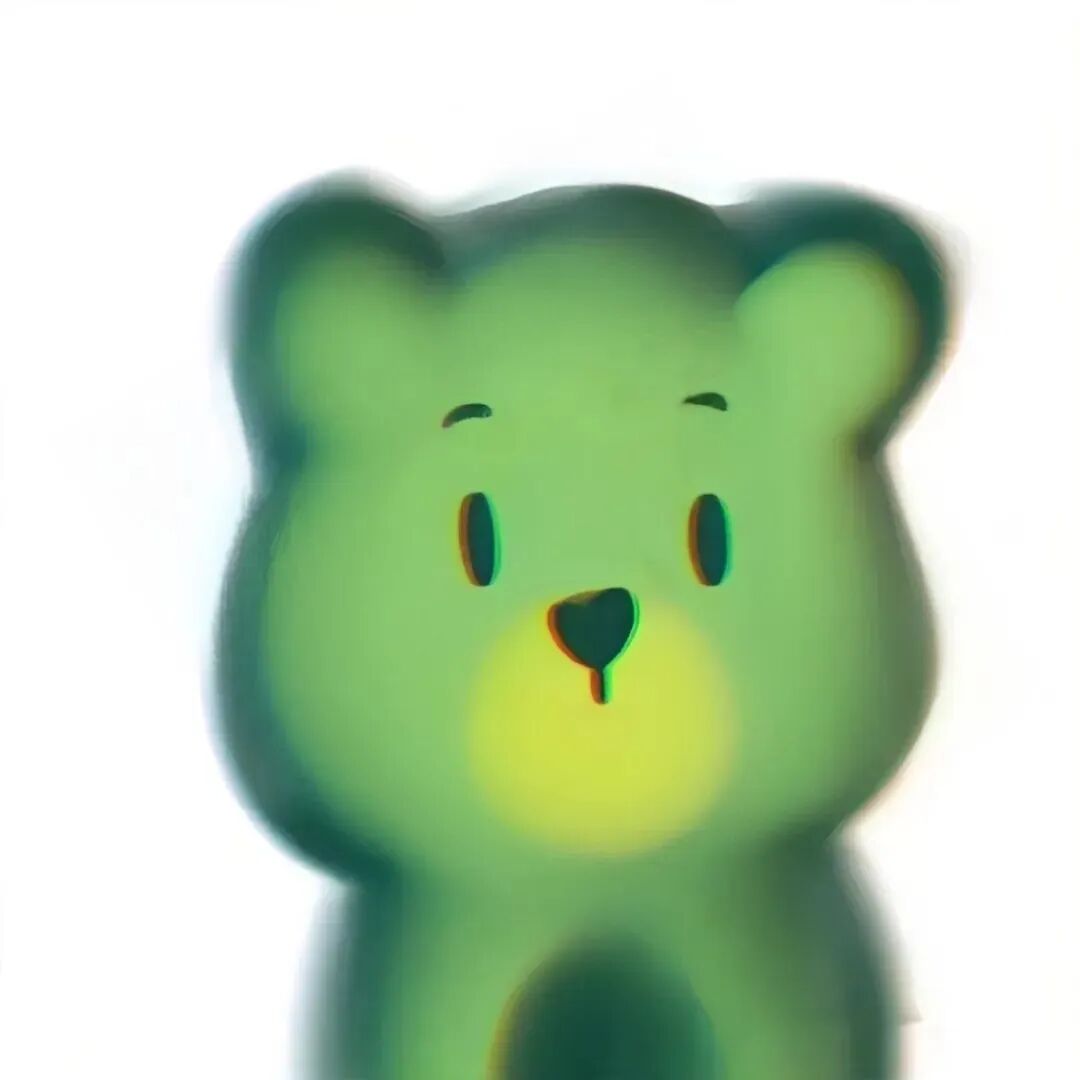 沙雕搞怪绿意小熊卡通头像