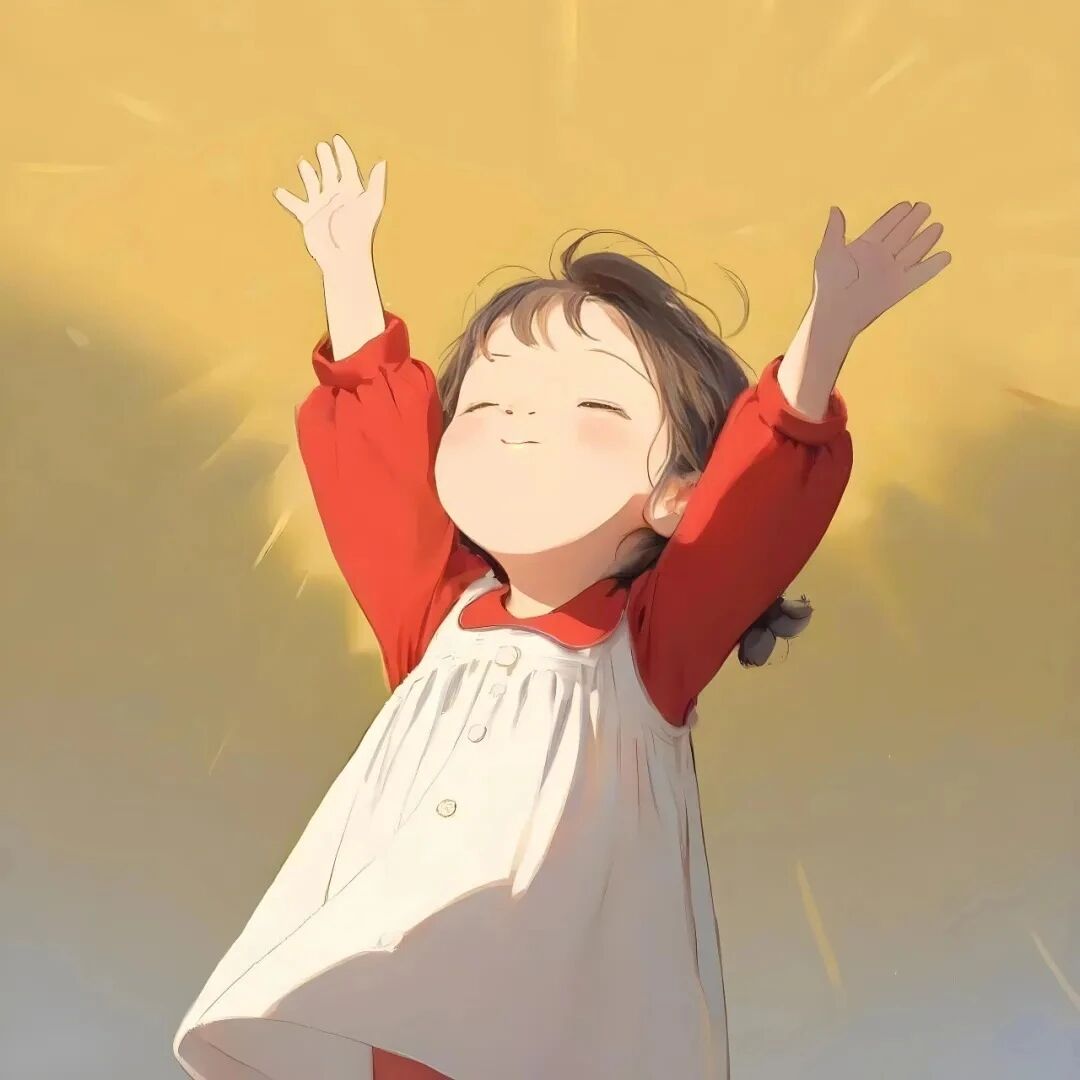 zngyaguangmantiege唯美阳光四人闺蜜头像插画闺蜜头像